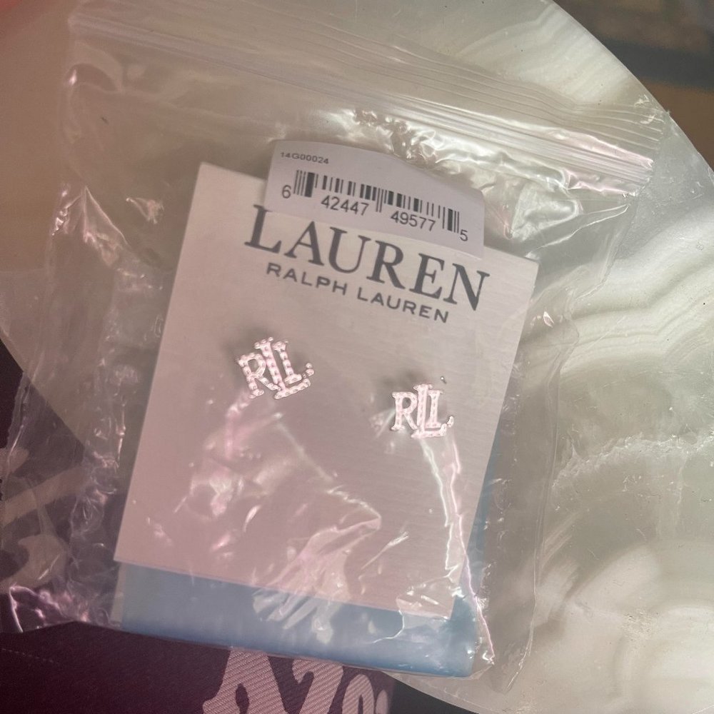 Lauren Ralph Lauren LRL Logo Stud Earrings